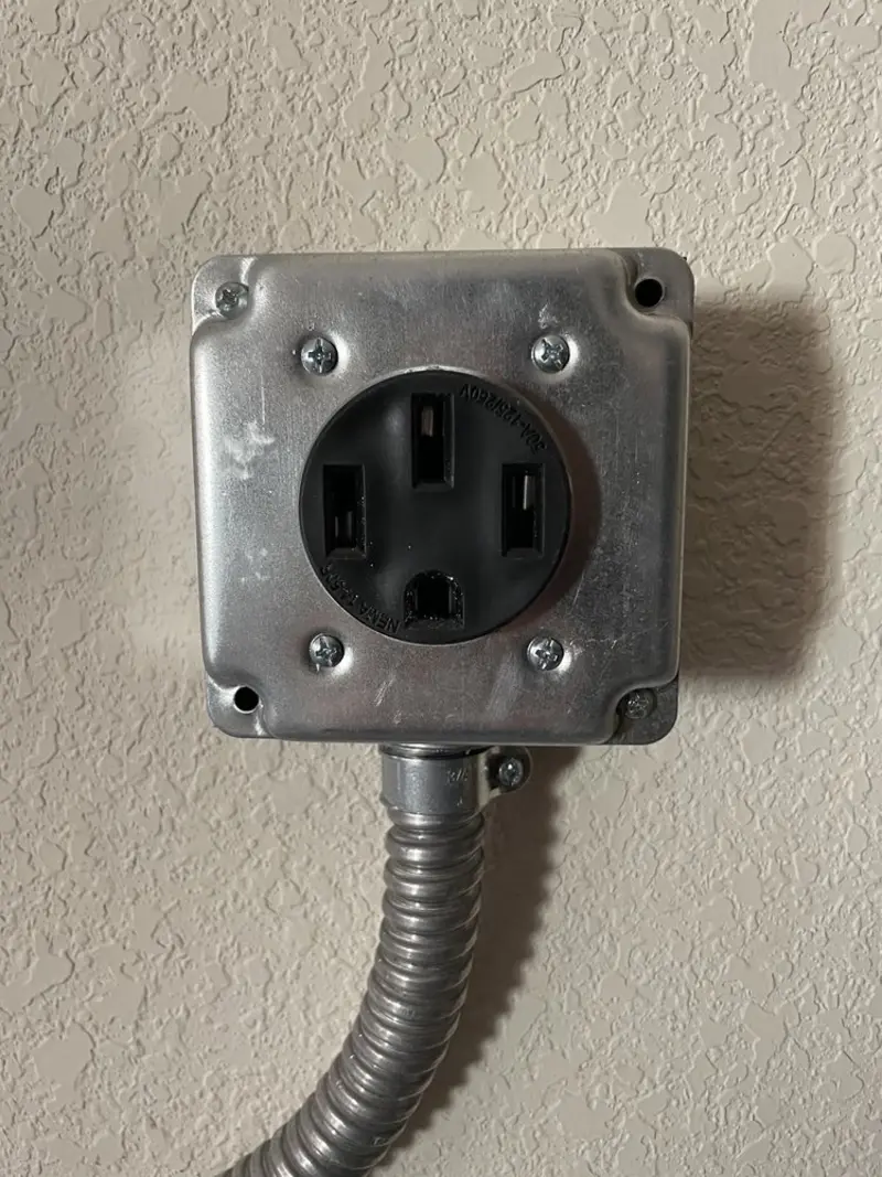 NEMA 14-50 outlet installed for Smart Home Electrical in Spanish Fort